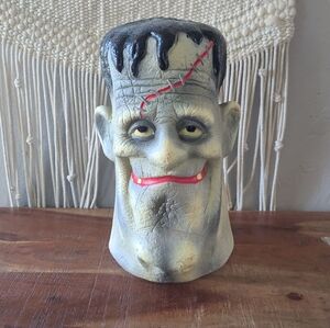 Frankenstein's Monster Head Blow Mold Halloween Light Up